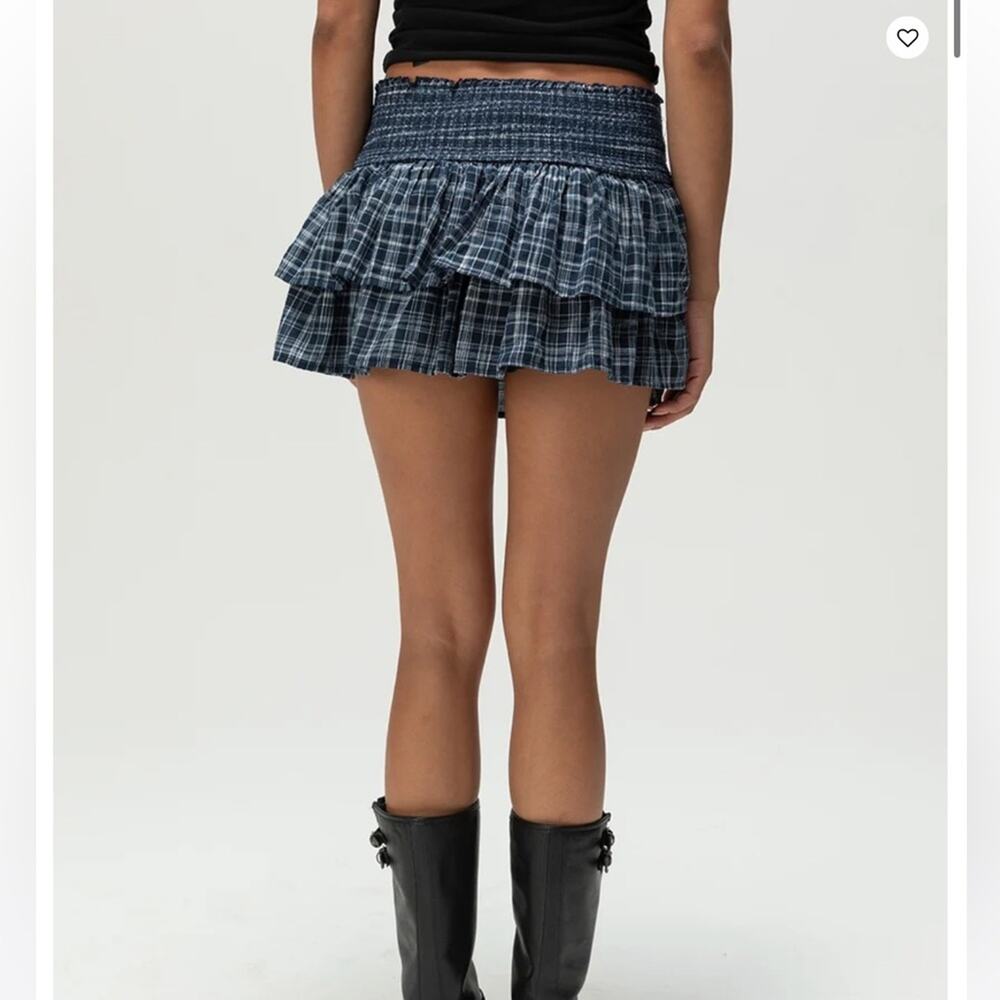 BDG Urban Outfitters Blue Plaid Tilly Skort - Picture 6 of 9